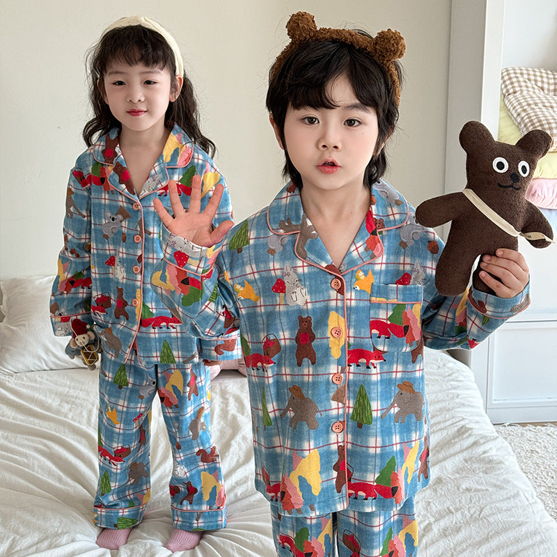 Children's pajamas made of brushed cotton