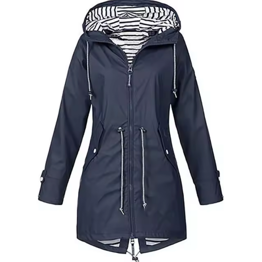 Lune London | Rain Jacket - Waterproof - Poncho Raincoat - Adjustable Waist - Hood with Lining
