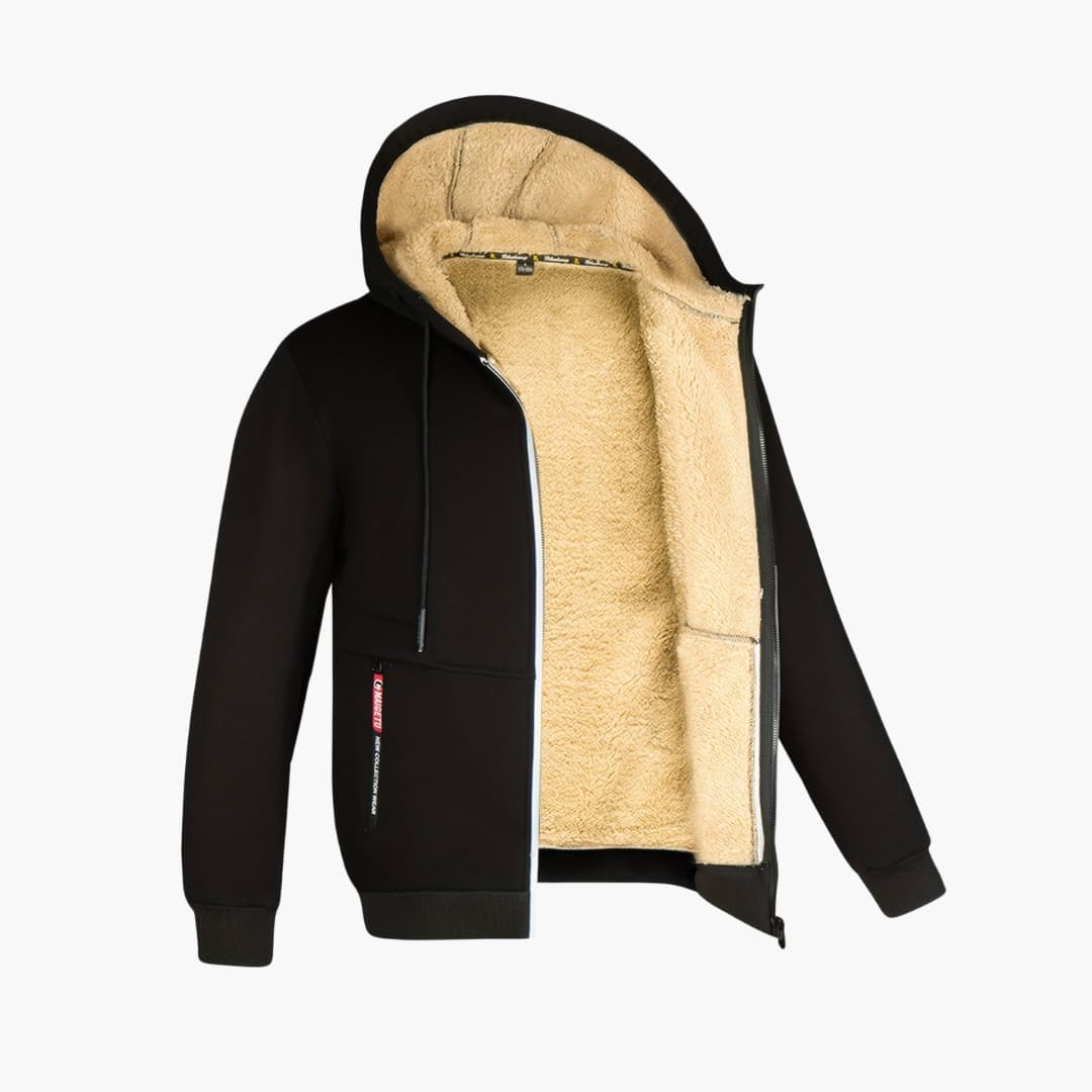 Amarae | Comfortable fleece-lined jacket with hood for men