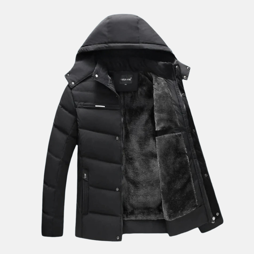 Amarae | Fleece Quilted Puffer Coat - Hooded Jacket in Relaxed Fit