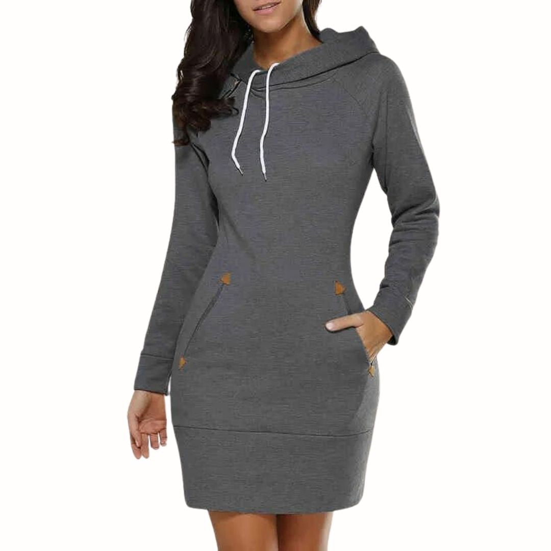 Amarae | Casual hoodie sweat dress with pockets