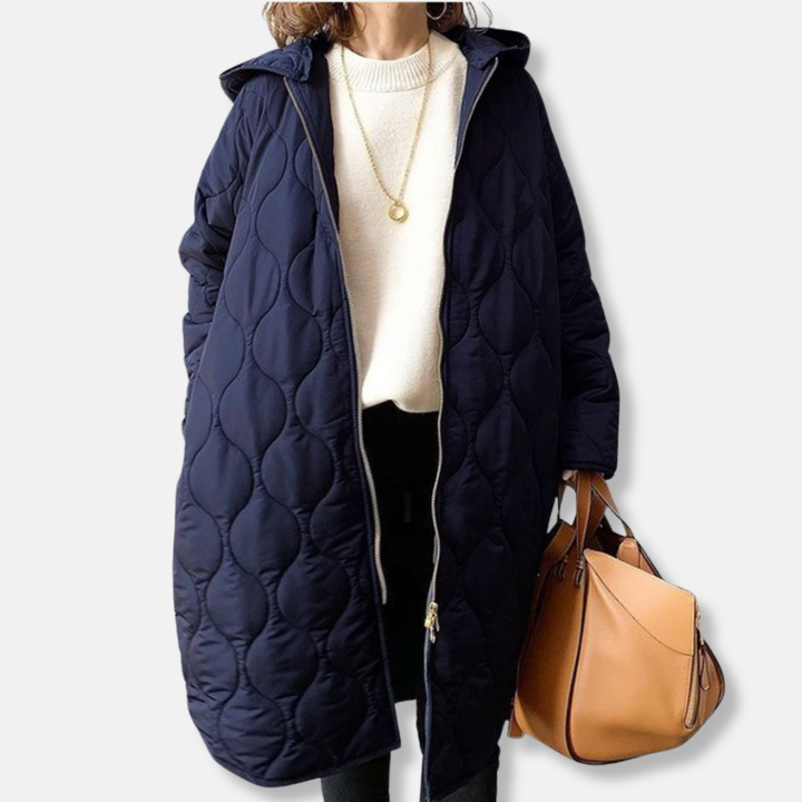 Amarae | Jacket - Quilted Long Model - Oversized Fit - Hood and Zipper
