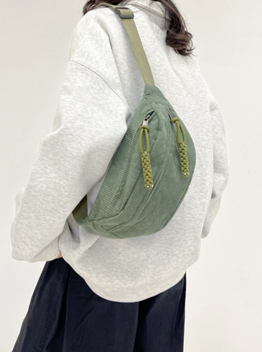 Amarae | Corduroy Hip Bag Hip Pouch Green Shoulder Bag