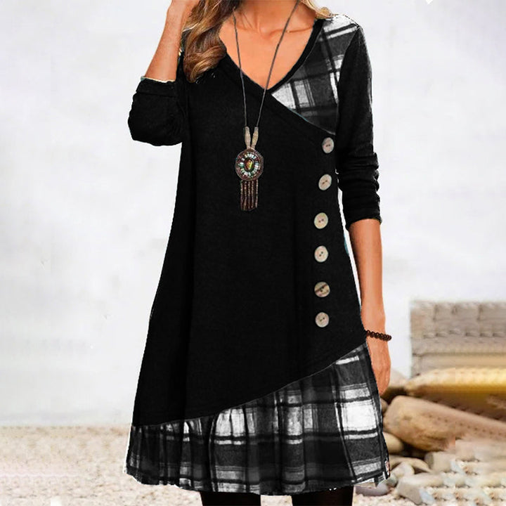 Lune London | Long Sleeve Checked Dress