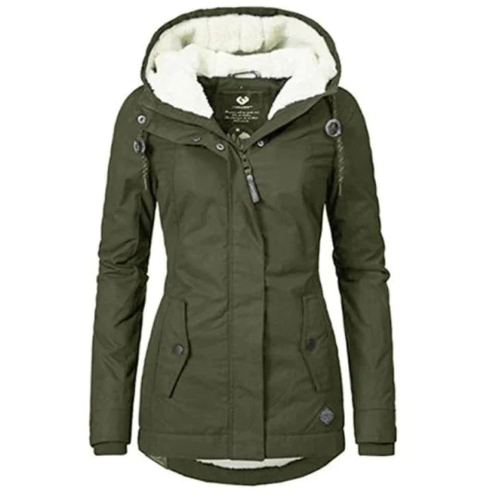 Amarae - Lined winter coat with waterproof hood for women