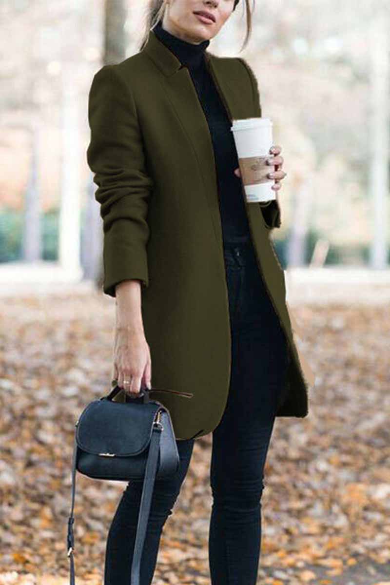 Chic Und Stil | Elegant Coat with Stand-Up Collar