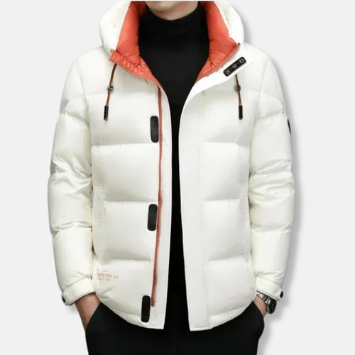 Amarae | Down jacket - Regular fit - Hood with drawstring - Water-repellent - Zipper and buttons