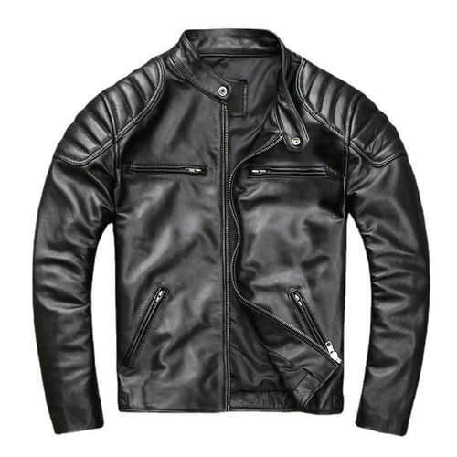 Classic Cowhide Biker Jacket