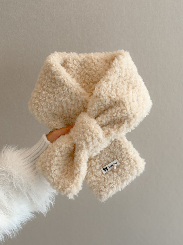 Thick lamb fleece scarf, 85x12 cm