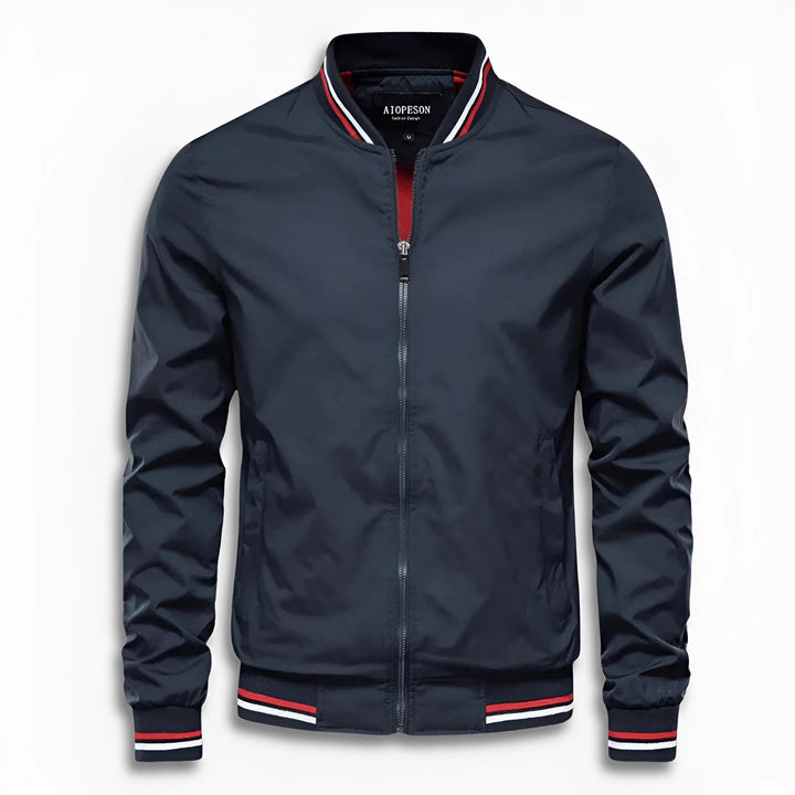 Men's Casual Transition Jacket with Water-Repellent Surface & Stand Collar Amarae