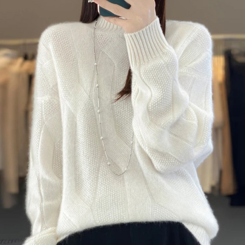 Amarae | Locker Knit Wool Sweater