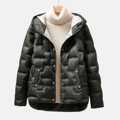Amarae | Jacket - Quilted Puff - Removable Hood - Snap Button Closure