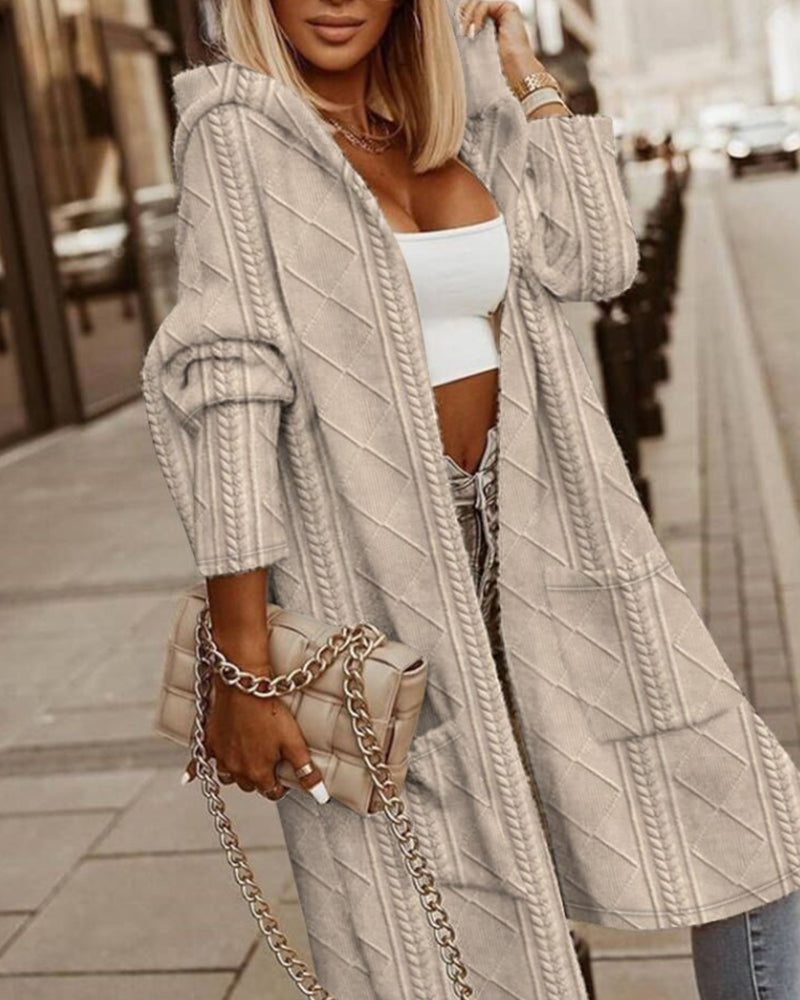 Lune London | Long textured hooded cape