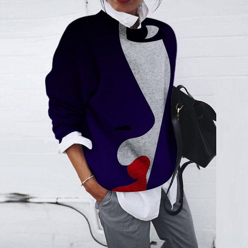 Amarae | Sweatshirt - Comfortable Fit - Graphic Print - Long Sleeved Crew Neck