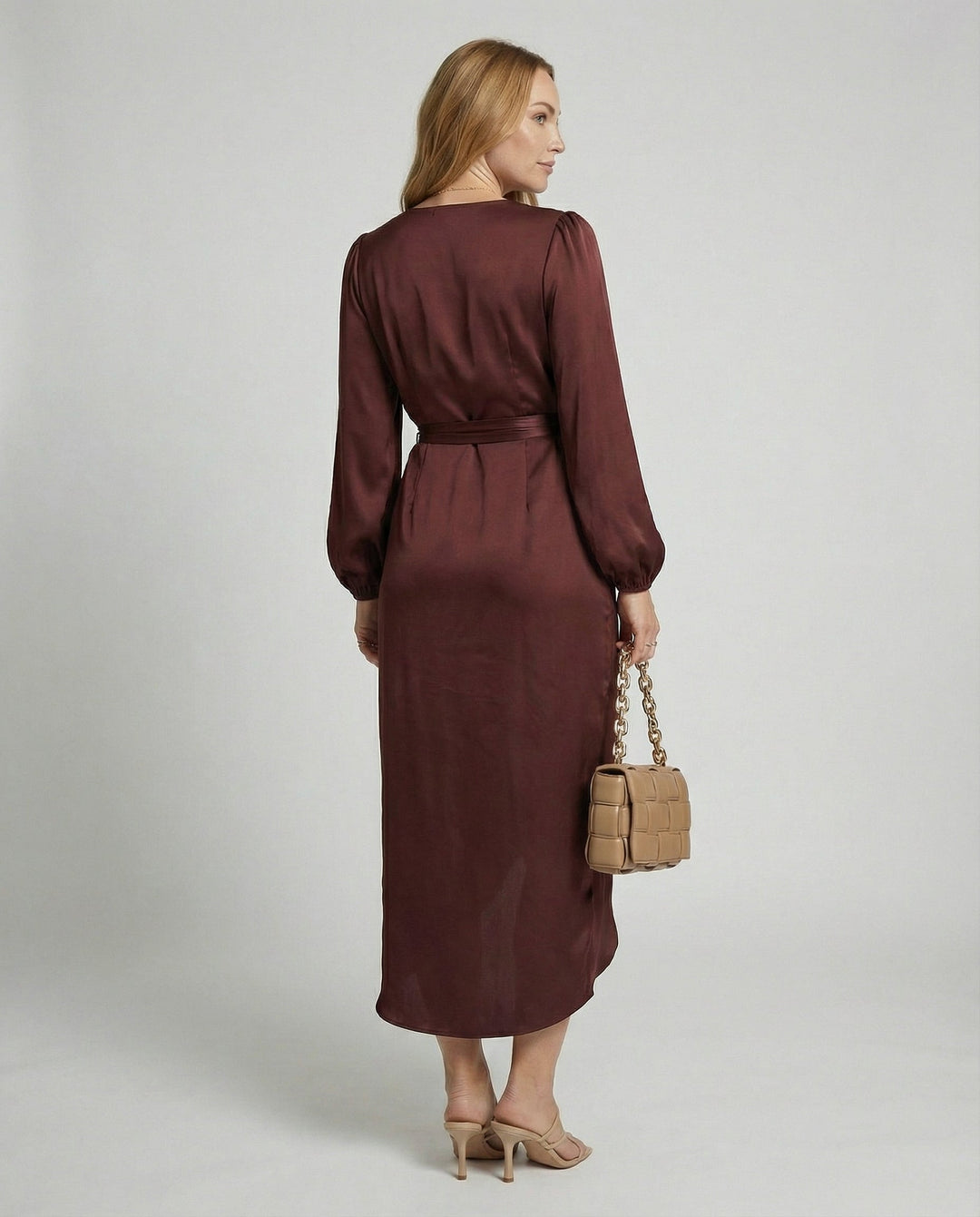 Elegant Wrap Dress Women Midi | Heidi Fashion