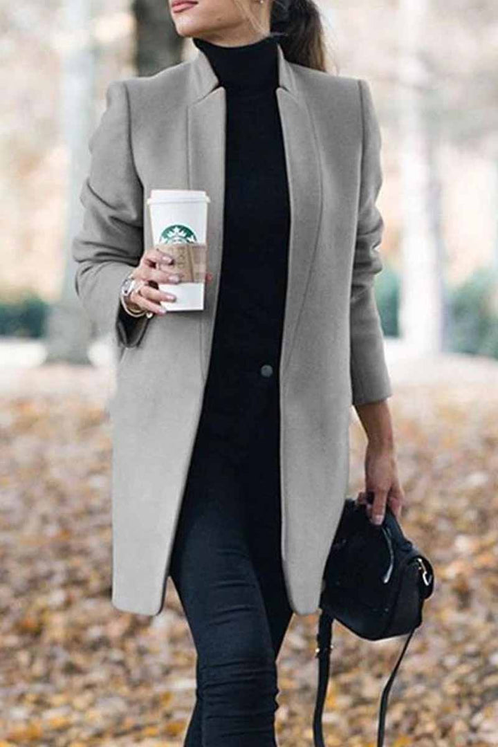 Chic Und Stil | Elegant Coat with Stand-Up Collar