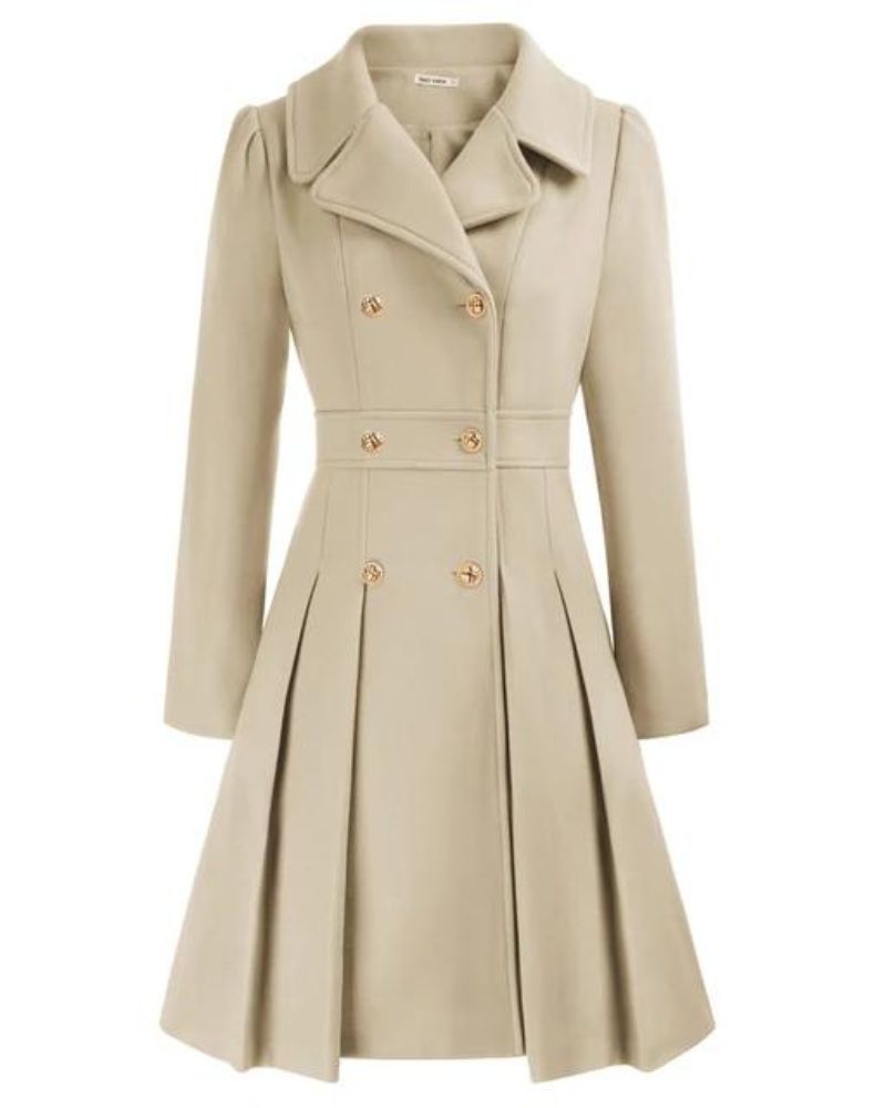 Lune London | Elegant Pleated Wool Coat