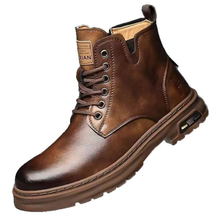 Men's boots, lightweight, vintage style, lace-up boots