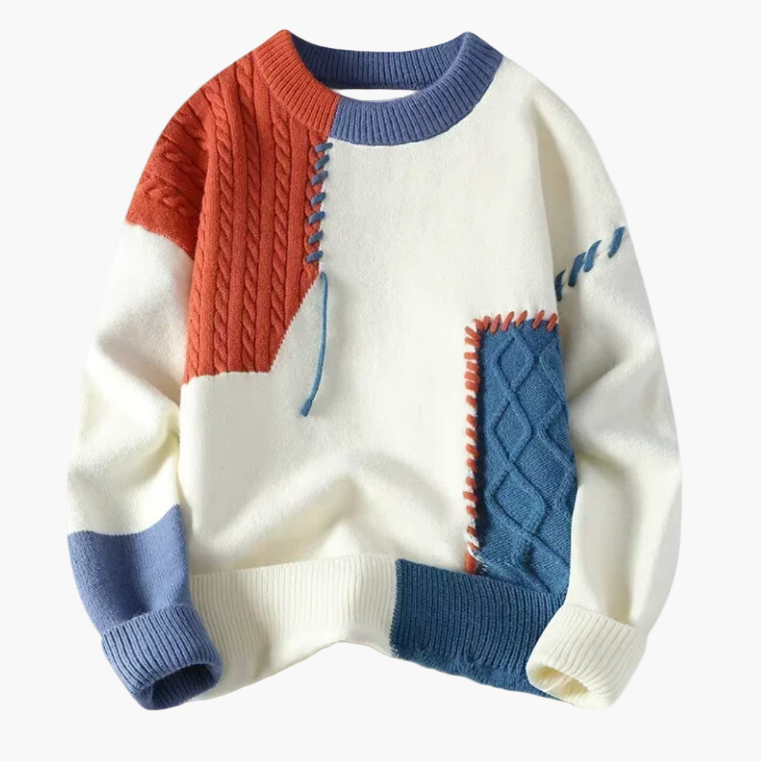 Lune London | Patchwork sweater with modern design - Perfect for autumn and winter