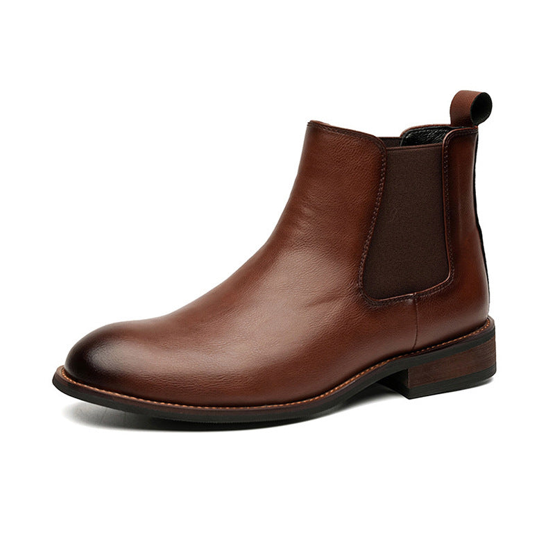 Men's Chelsea Boots 8207-M, pointed toe, block heel