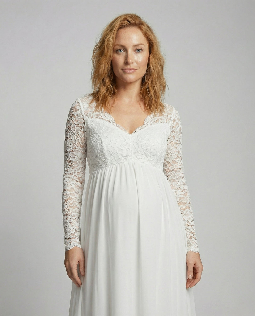 Elegant lace maxi dress for pregnant women | Heidi Fashion