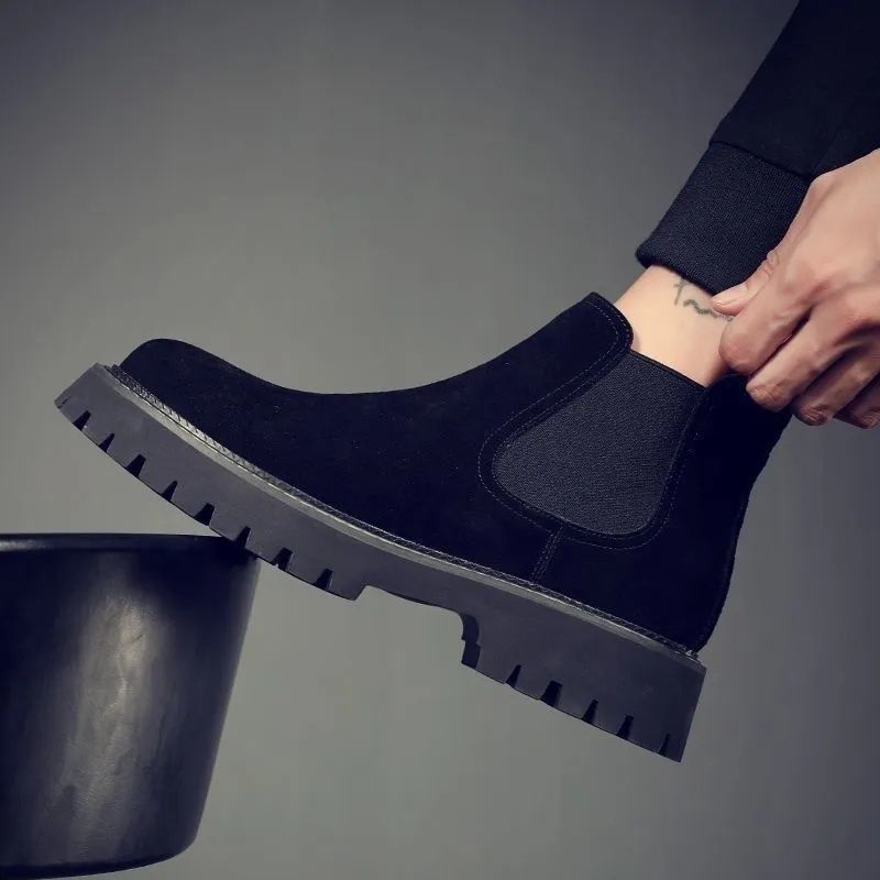 Men's Chelsea Boots, Suede Look, Insulated