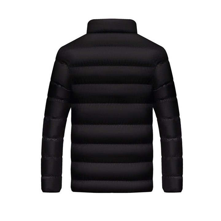 Men's quilted jacket, stand collar, lined, for leisure