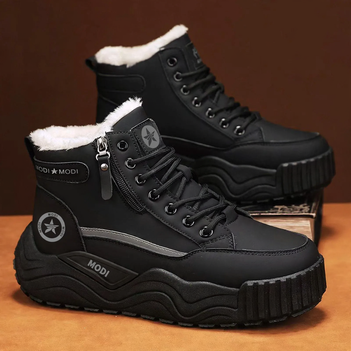 Men's winter snow boots, lined, non-slip
