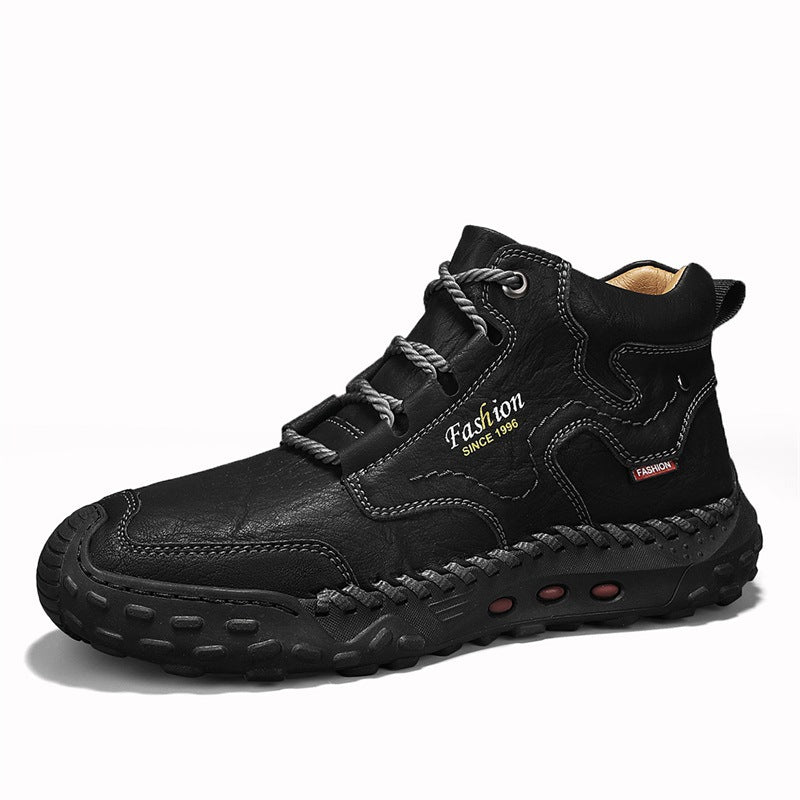Men's ankle boots with platform sole, lined or unlined