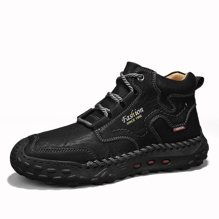 Men's ankle boots with platform sole, lined or unlined