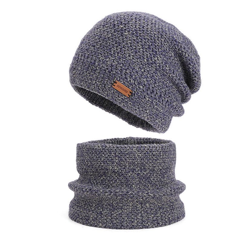Ladies' Winter Set: Knitted Hat and Scarf with Lining