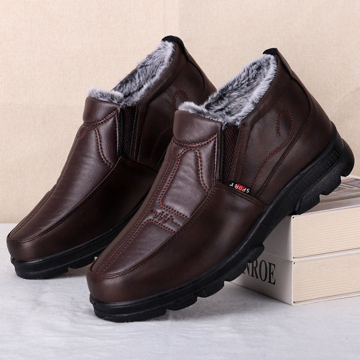Men's winter boots, PU upper material, warm lined
