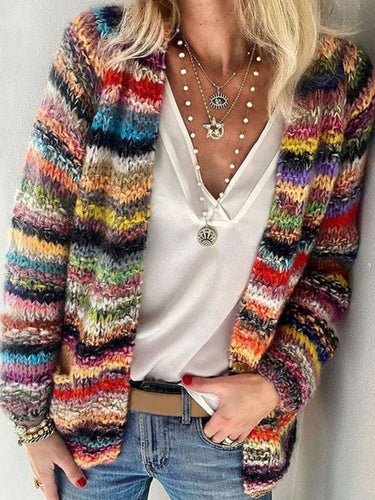 Amarae | Multicolored Striped Cardigan for Women