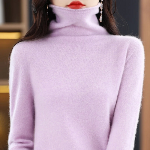 Amarae | Luxe Cashmere Pullover Women Soft Roll Neck Sweater Warm & Stylish