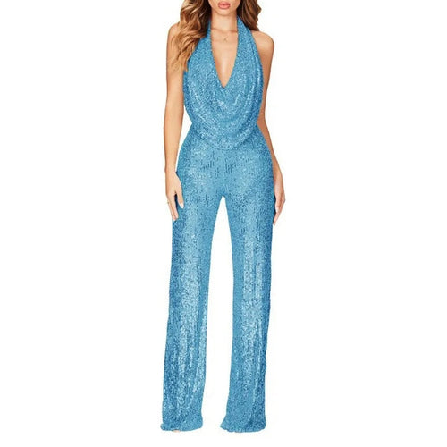 Ladies Elegant Glitter Jumpsuit Amarae