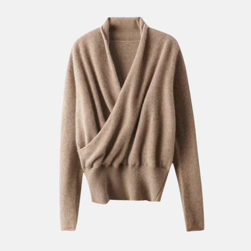 Amarae | Wrap sweater - Comfortable fit - Soft knit material - Ribbed hem - Long sleeve V-neck
