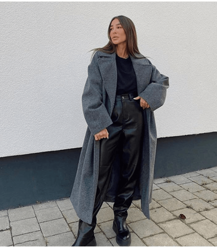Amarae | Coat - Wool blend - Double-breasted & Long - Classic cut