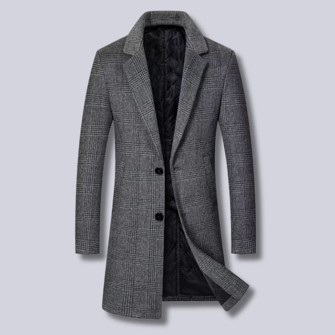 Amarae | Checked Wool Trench Coat