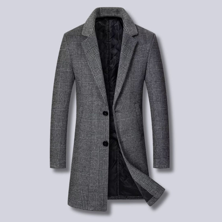 Amarae | Checked Wool Trench Coat