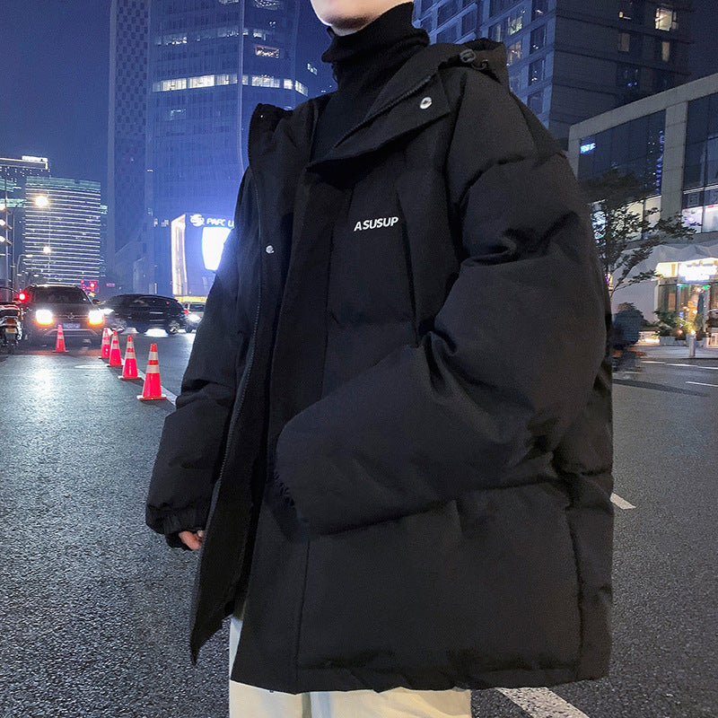 Padded men's hoodie in oversized style