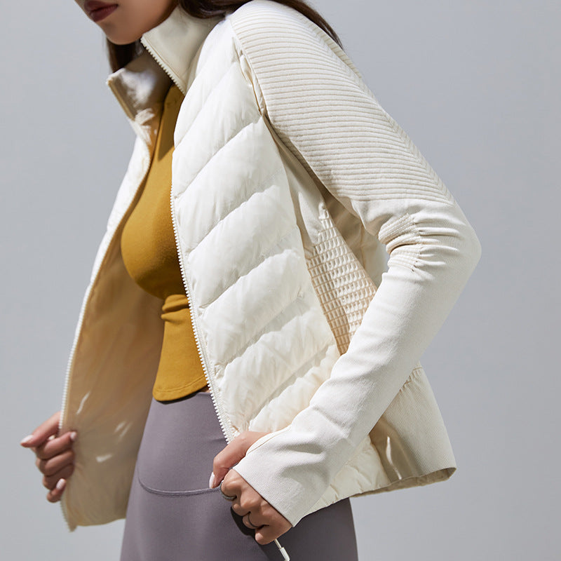 Women’s down jacket, white goose down, slim fit