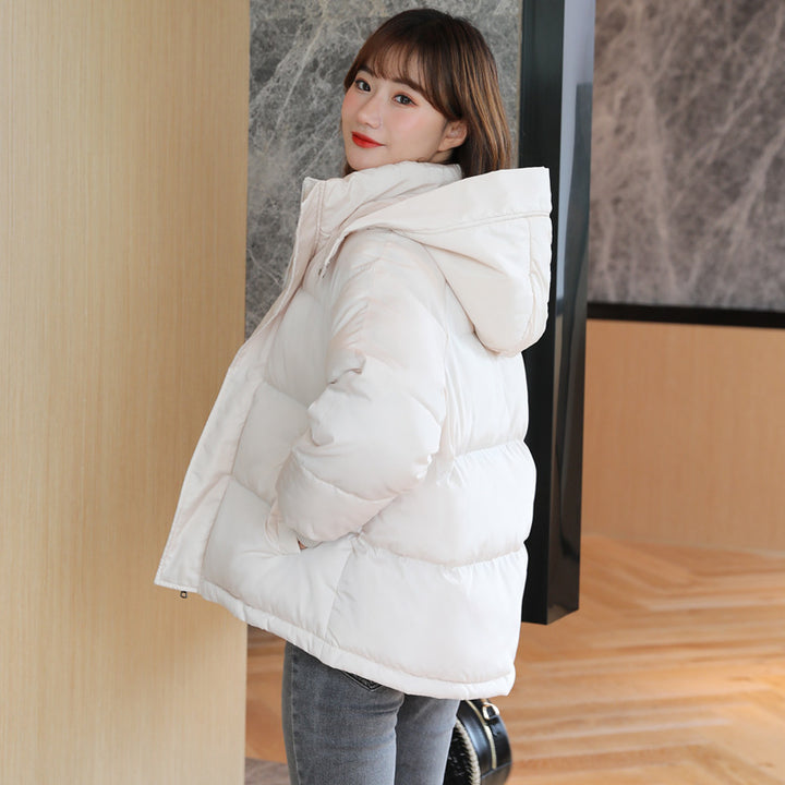 Short ladies' padded jacket, quilted, loose fit