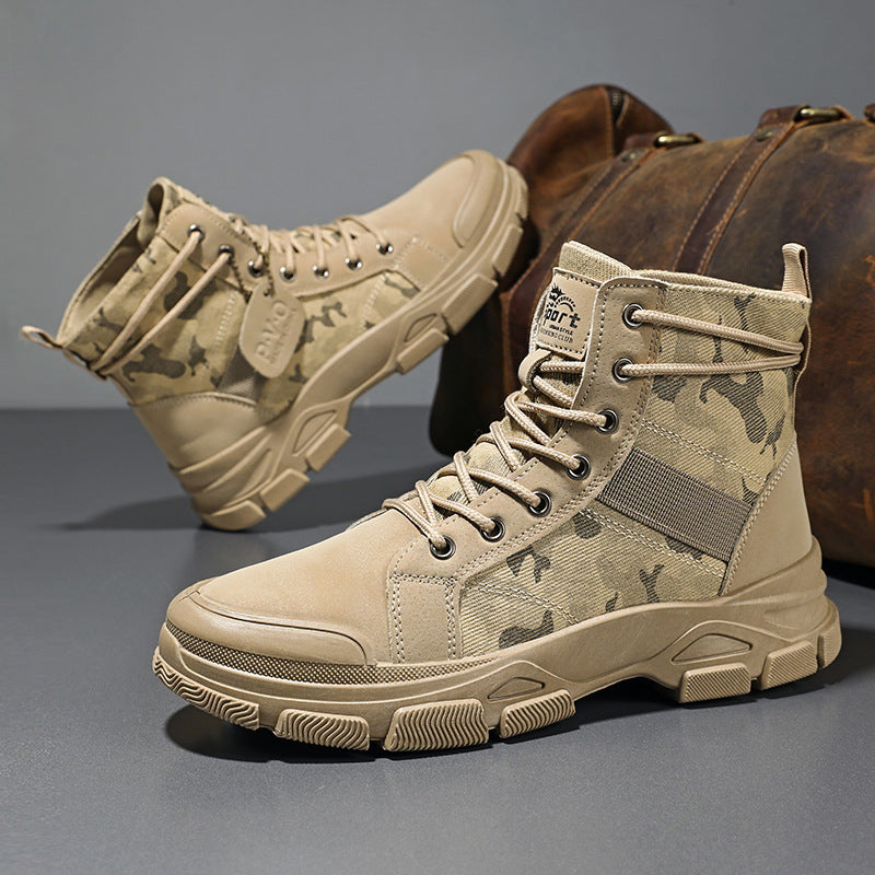 Men's Work Boots, Camouflage, Slip-resistant, Durable
