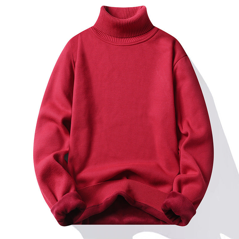 Men's turtleneck sweater, lined, slim fit