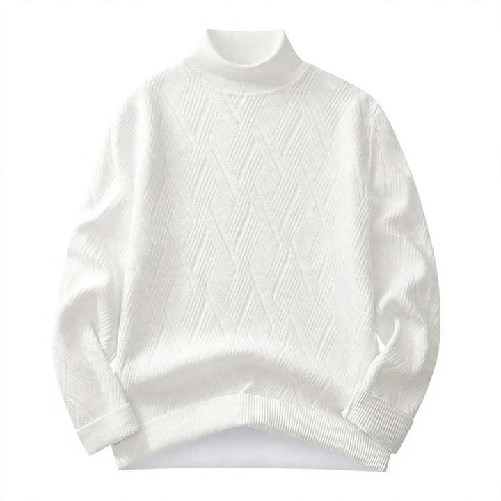 Men's turtleneck sweater, lined, warm