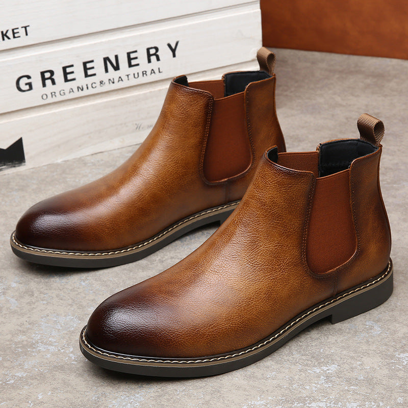 Men's Chelsea boots, vintage style, non-slip