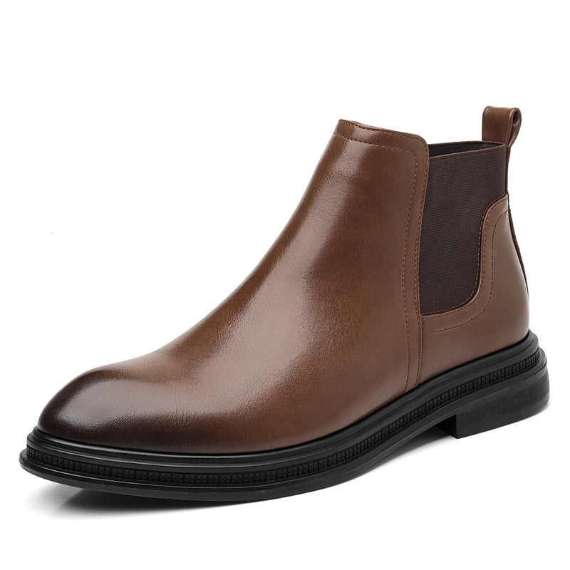 Padded men's Chelsea boots, sturdy