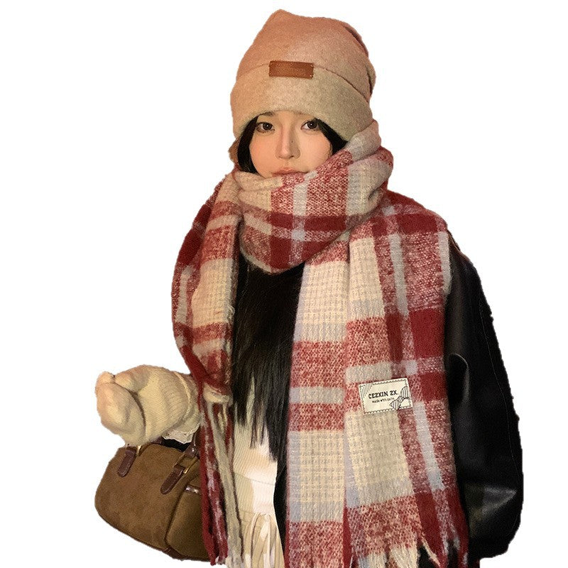 Checkered Scarf, 225 cm