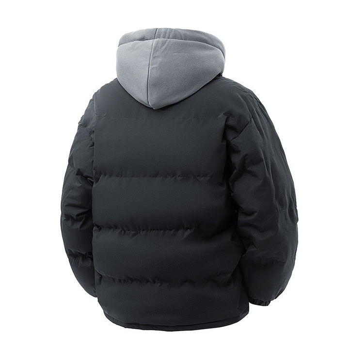 Fashionable men's winter jacket, fake layer look
