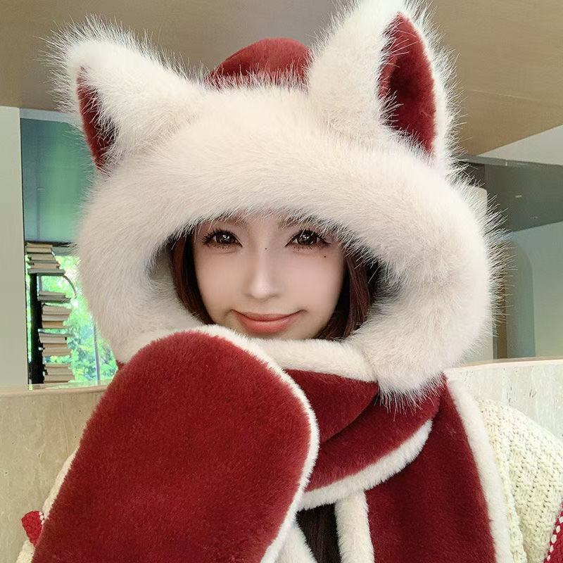 Plush set with ear protection, winter accessory